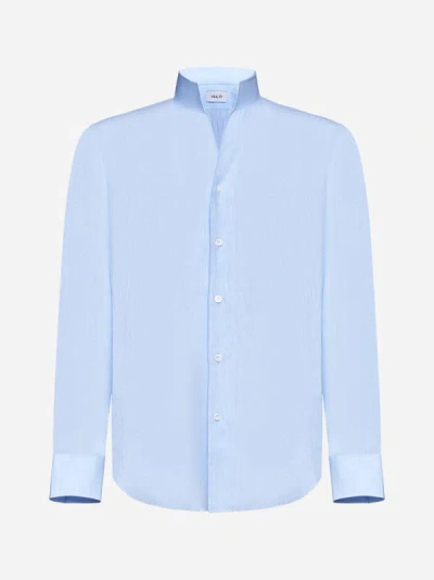 Shop D4.0 Linen Shirt In Sky Blue