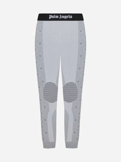 Shop Palm Angels Monogram Base Layer Ski Trousers In Grey