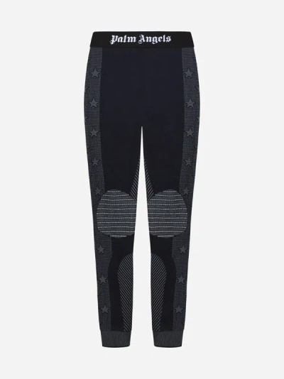 Shop Palm Angels Monogram Base Layer Ski Trousers In Black