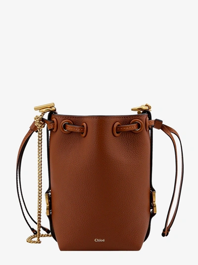 Shop Chloé Bucket Bag In Brown