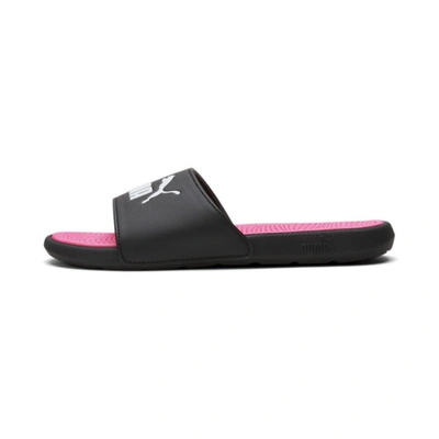 Puma Cool Cat 2.0 Big Kids' Sandals In Black- White-knockout Pink