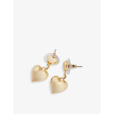 Shop Maje Women's Or Heart Gold-toned Brass Drop Earrings