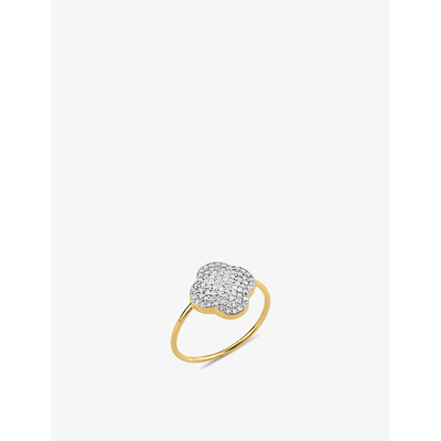 Shop The Alkemistry Women's Yellow Gold X Morganne Bello 18ct Yellow-gold And 0.284ct Diamond Ring