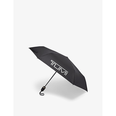 Shop Tumi Logo-print Medium Shell Umbrella In Black