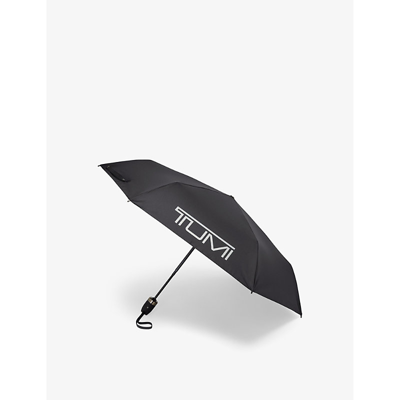 Tumi Mens Black Logo-print Medium Shell Umbrella In Black