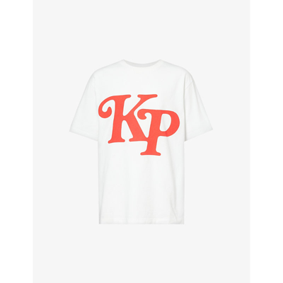 Shop Kenzo X Verdy Graphic-print Cotton-jersey T-shirt In Off White