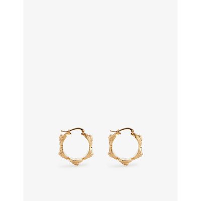 Shop Versace Women's Tribute Gold Tribute Medusa Gold-toned Metal Earrings