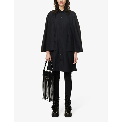 Shop Noir Kei Ninomiya Regular-fit Sleeveless Cotton Shirt In Black