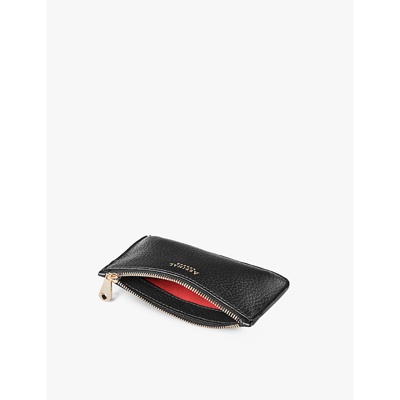 Aspinal Of London Womens Black Ella Brand-embellished Leather Cardholder In Black