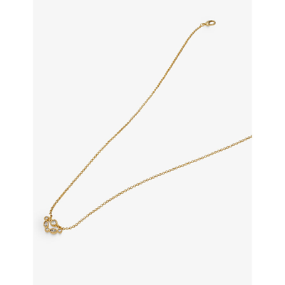 Shop Maje Womens Or Rhinestone-embellished Gold-toned Brass Pendant Necklace