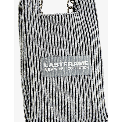 Shop Lastframe Silver Kyoto Micro Knitted Shoulder Bag
