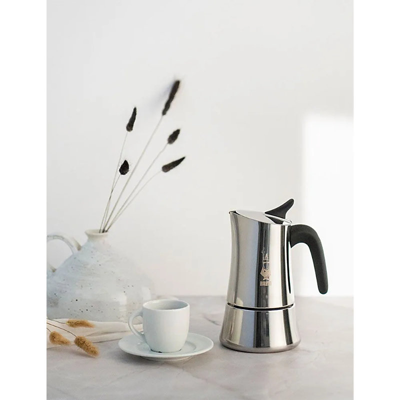 Bialetti Silver Moon Exclusive Six-cup Stainless-steel Coffee Maker In Silver