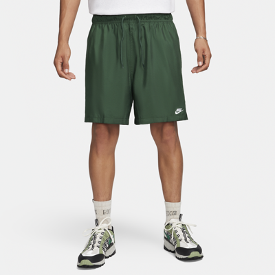 Shop Nike Men's Club Woven Flow Shorts In Green