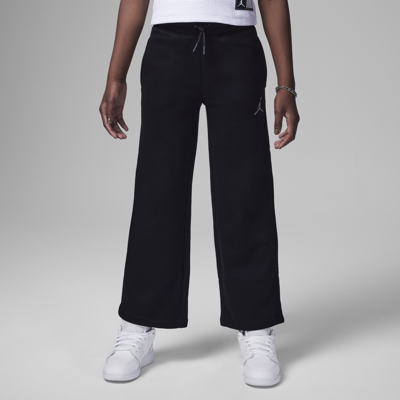 Shop Jordan Icon Play Big Kids' Open Pants In Black