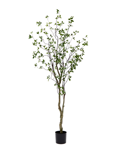 Shop Nearly Natural 8ft Minimalist Citrus Artificial Tree In Green