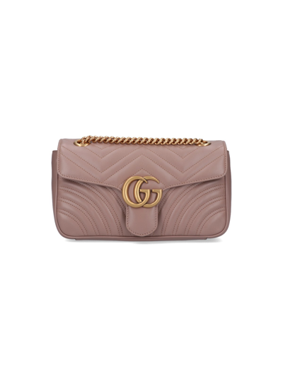 Shop Gucci 'gg Marmont' Shoulder Bag In Pink