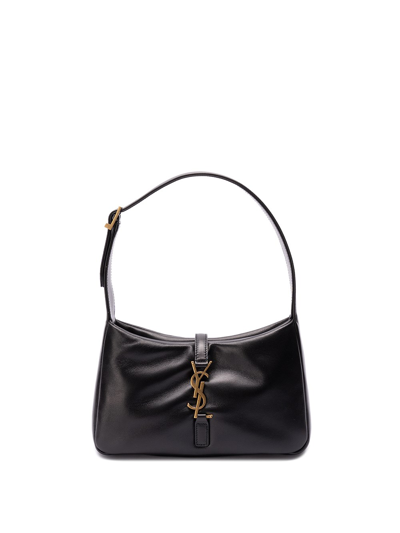 Shop Saint Laurent `le 5 À 7` Puffer Hobo Bag In Black  