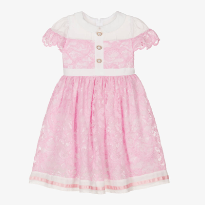 Shop Patachou Girls Pink Lace & Chiffon Dress