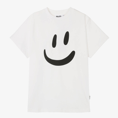 Shop Molo Teen White Organic Cotton T-shirt