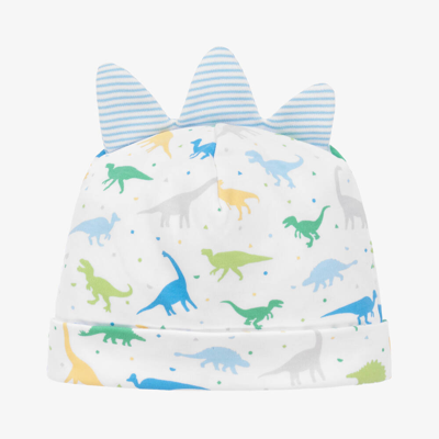 Shop Kissy Kissy Baby Boys White Dinosaurs Galore Layette Hat
