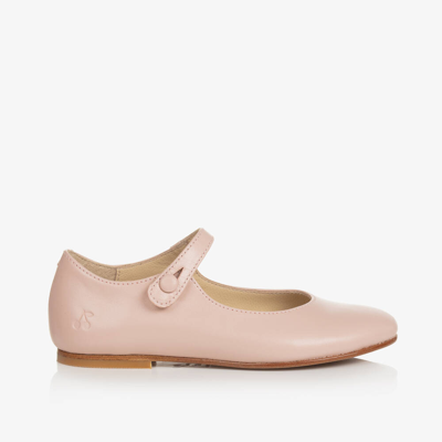 Shop Bonpoint Girls Pink Leather Bar Shoes