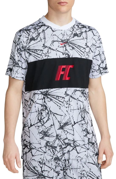 Shop Nike Dri-fit Soccer Jersey In White/ Black/ University Red