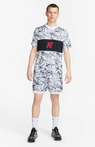 Shop Nike Dri-fit Soccer Jersey In White/ Black/ University Red
