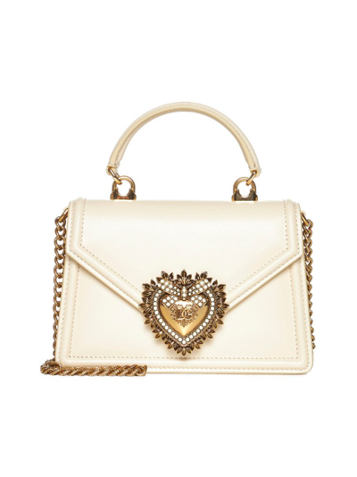 Shop Dolce & Gabbana Devotion Small Tote Bag In Yellow