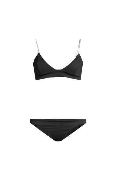 Shop Sara Cristina Pearl Bikini In Black