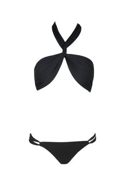 Shop Sara Cristina Wrap Bikini In Black