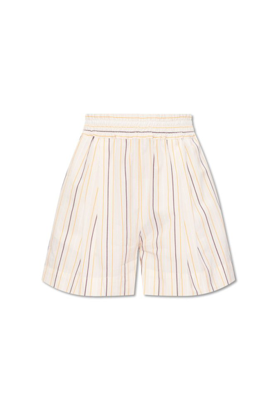 Shop Marni Striped Shorts In Multi