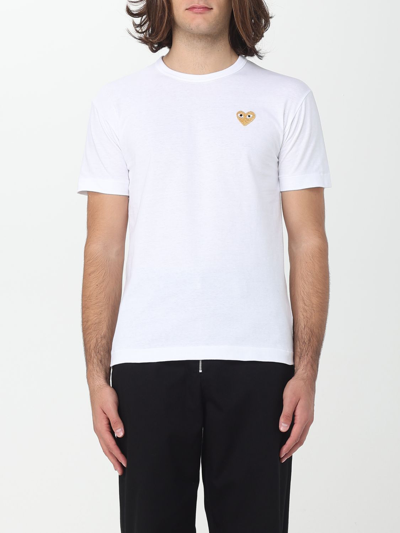 Shop Comme Des Garçon Play T-shirt  Men Color White