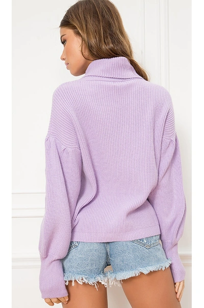 Superdown Frankie Knit Sweater In Lavender