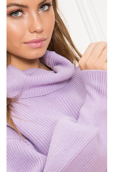 Superdown Frankie Knit Sweater In Lavender