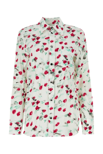 Shop Marni Allover Floral Printed Shirt In Multi