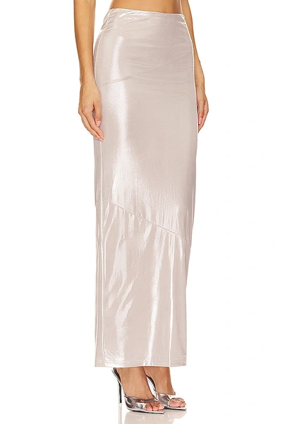 Shop Superdown Lucia Column Skirt In Silver