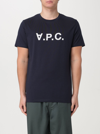 Shop Apc T-shirt A.p.c. Men Color Blue
