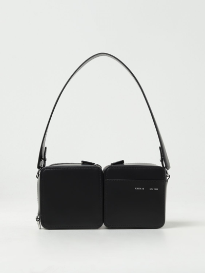 Shop Kara Stacked Leather Bag In Black