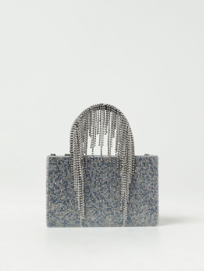 Shop Kara Rhinestones And Nappa Leather Bag In Blue