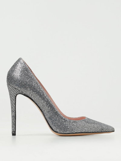 Shop Anna F Leather Pumps With All-over Glitter In White
