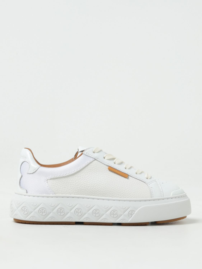 Shop Tory Burch Ladybug Sneakers In Grained Leather In White