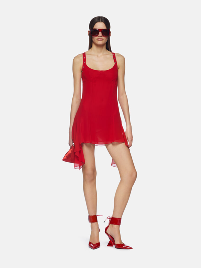 Shop Attico The  Dresses Gend - Red Mini Dress Red Main Fabric: 100% Polyamide, Second Fabric: 100% Polyam