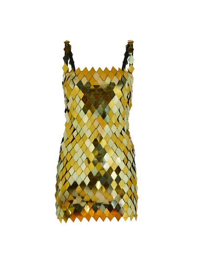 Shop Attico ''rue'' Gold Mini Dress