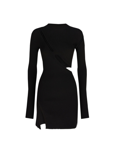 Shop Attico The  Dresses Gend - Black Mini Dress Black Main Fabric: 69% Viscose 29% Polyester 2% Cotton