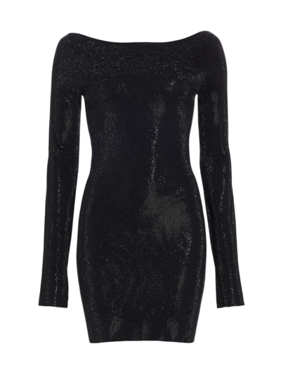 Shop Alexander Wang Women's Beaded Hotfit Minidress In Black