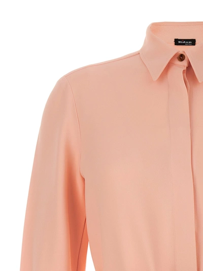 Shop Kiton Bow Shirt Shirt, Blouse Pink