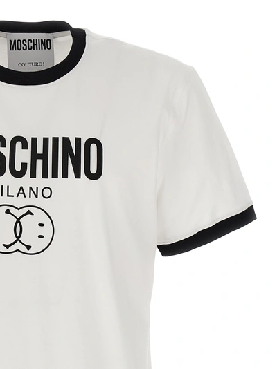 Shop Moschino Double Smile T-shirt White/black