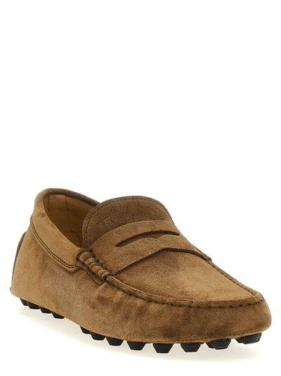 Shop Tod's Gommino Bubble Loafers Brown