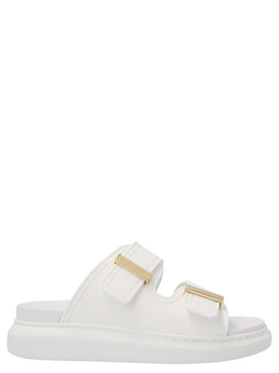 Shop Alexander Mcqueen Hybrid Oversize Sandals White