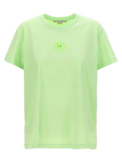 Shop Stella Mccartney Iconic Mini Heart T-shirt Green